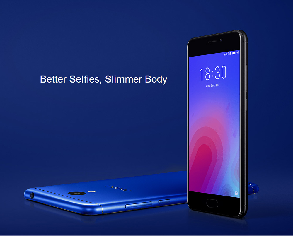 MEIZU M6 5.2 Inch 4G LTE Smartphone 8.0MP+13.0MP Cam 3GB 32GB MT6750 Octa Core Android 7.0 Touch ID IR Remote Control VoLTE - Silver