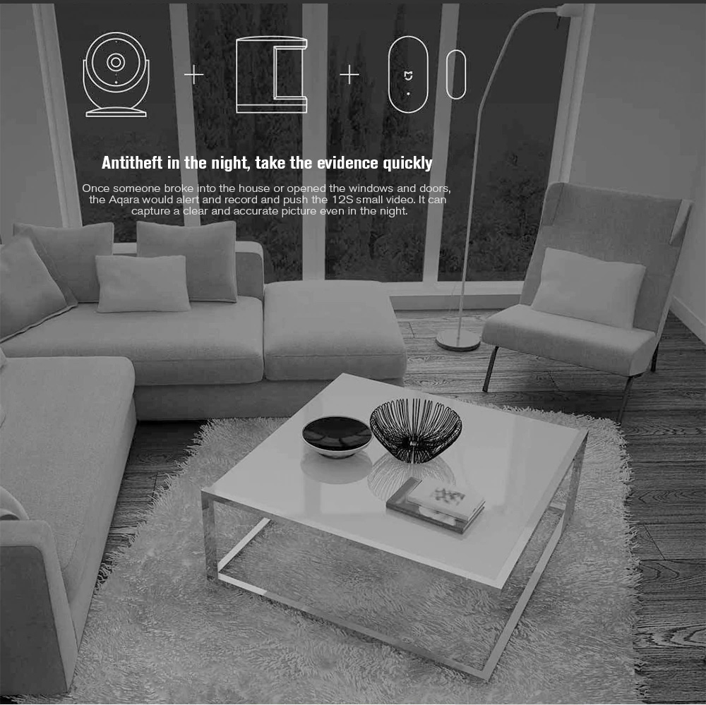Xiaomi Mijia Aqara Smart 1080P IP Camera Linkage Alarm 180 Degree Zigbee Night Vision Home Security Camera -White