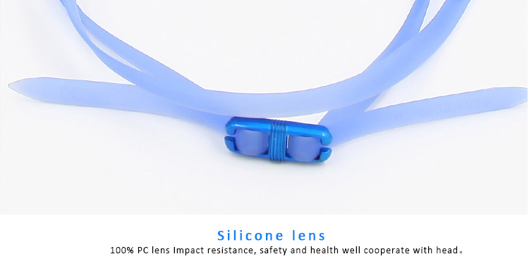 WHALE Swimming Goggles Soft Durable Silicone Anti-Fog Swimming Glasses for Adult - Blue