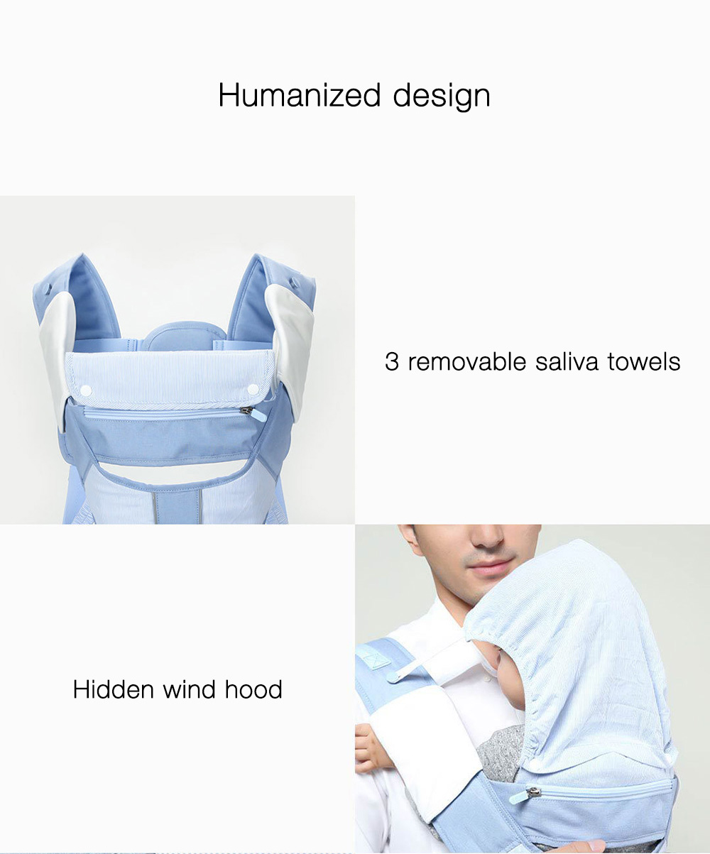 Xiaomi Mijia Xiaoyang Multi-functional Baby Carrier Hip Seat 360 Degree Ergonomic Spine Protection Backpack Kangaroo Rucksack -Blue
