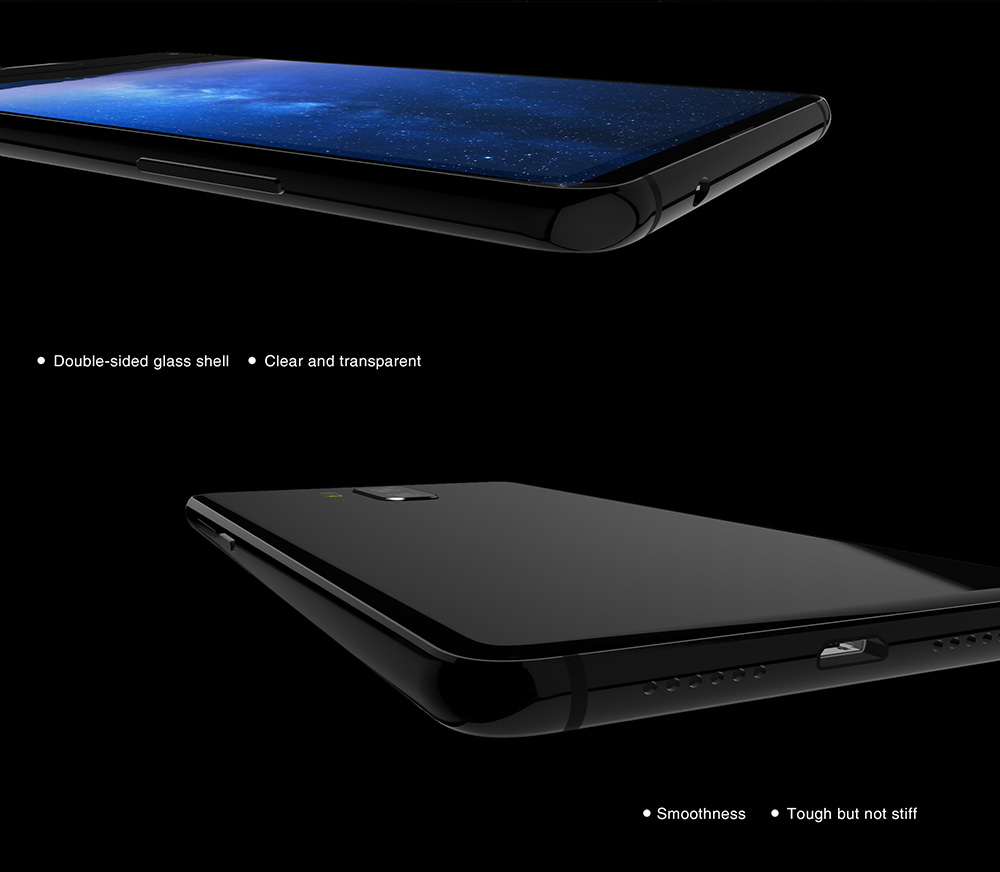 UHANS MX 5.2 Inch Smartphone HD Screen MTK6580 Quad Core 2GB RAM 16GB ROM 8.0MP Cam Android 7.0 Touch ID 3000mAh - Black