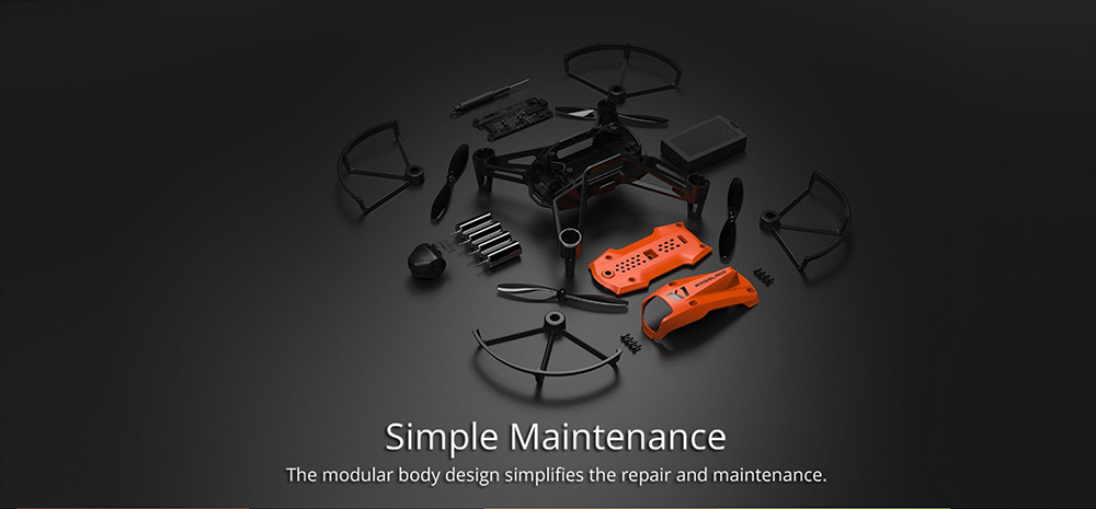 Wingsland X1 WIFI FPV Micro Module Racing Drone with Optical Flow Positioning BNF - Orange