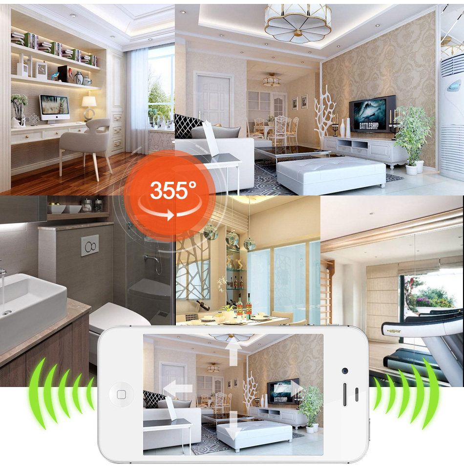 Hiseeu FM3 WiFi 960P Robot IP Camera 1.3MP Night Vision Two-way Audio Onvif Motion Detection Security Camera -White