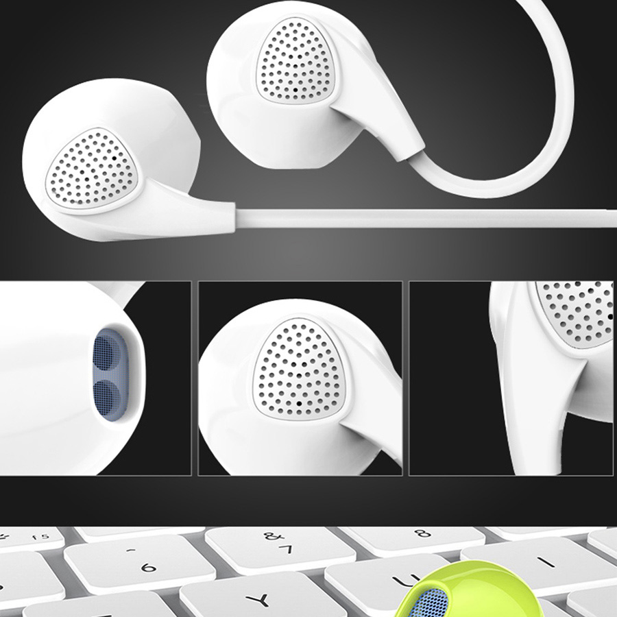 UIISII U1 In-ear Wired Earphones with Mic Heavy Bass Noise Reduction - Black