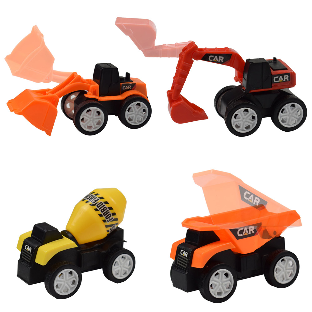 12PCS Mini Racing Car and Construction Vehicle Children Toys