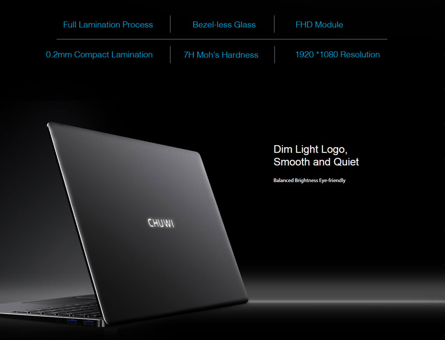 Chuwi Lapbook Air 14.1" Notebook Intel Celeron N3450 2.2GHz Quad Core 8GB 128GB N3450 Silver Windows 10 Home - Silver