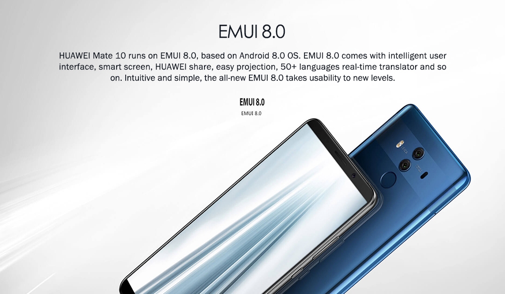 HUAWEI Mate 10 Pro 6.0 Inch Smartphone 2K OLED Full Screen Android 8.0 6GB 64GB Kirin 970 20.0MP + 12.0MP Dual Rear Cam 4000mAh Four-sided Curved Glass Body - Rose Gold