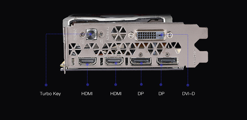 Colorful iGame GTX1070Ti Vulcan AD 8GD5 256Bit Graphics Card 8Gbps With HDMI DP DVI-D Interface - Silver