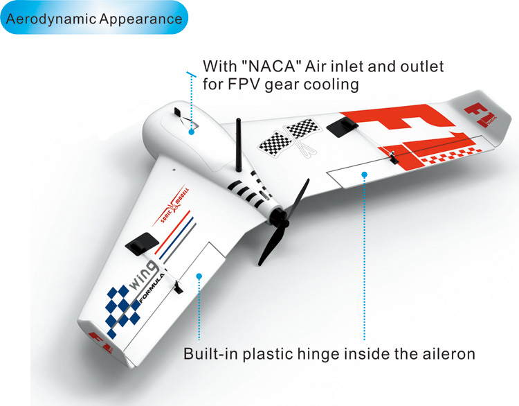 Sonicmodell F1 Wing FPV EPP 833mm Wingspan Racing Wing RC Airplane - PNP