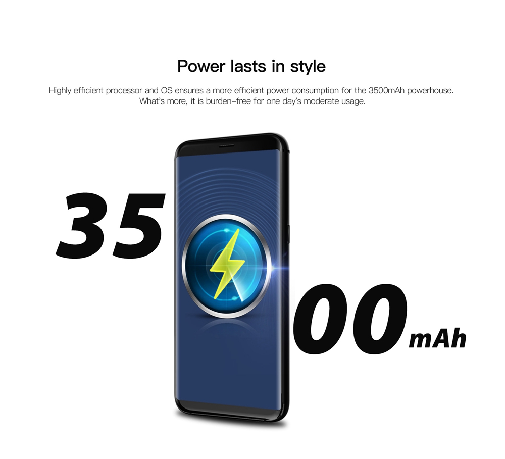 UHANS I8 5 7 Inch 4GB 64GB Smartphone Black