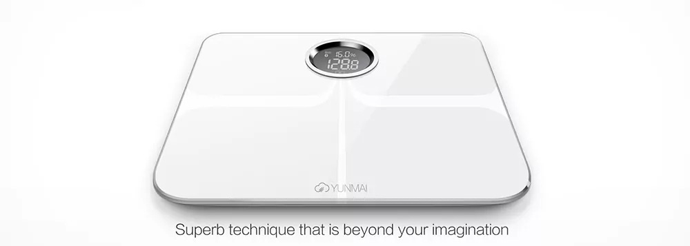 YUNMAI Premium M1301 Smart Body Fat Scale Bluetooth 4.0 APP Control Body Composition Monitor -White