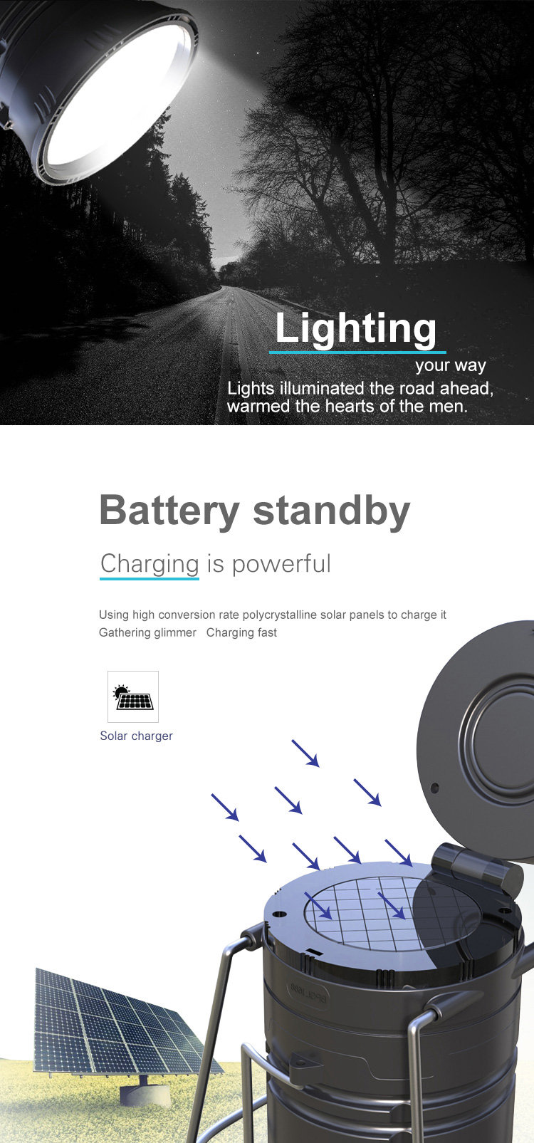 X5 Multi-functional Outdoor Bluetooth Speaker Light Call Reminder FM Radio Power Bank - Black