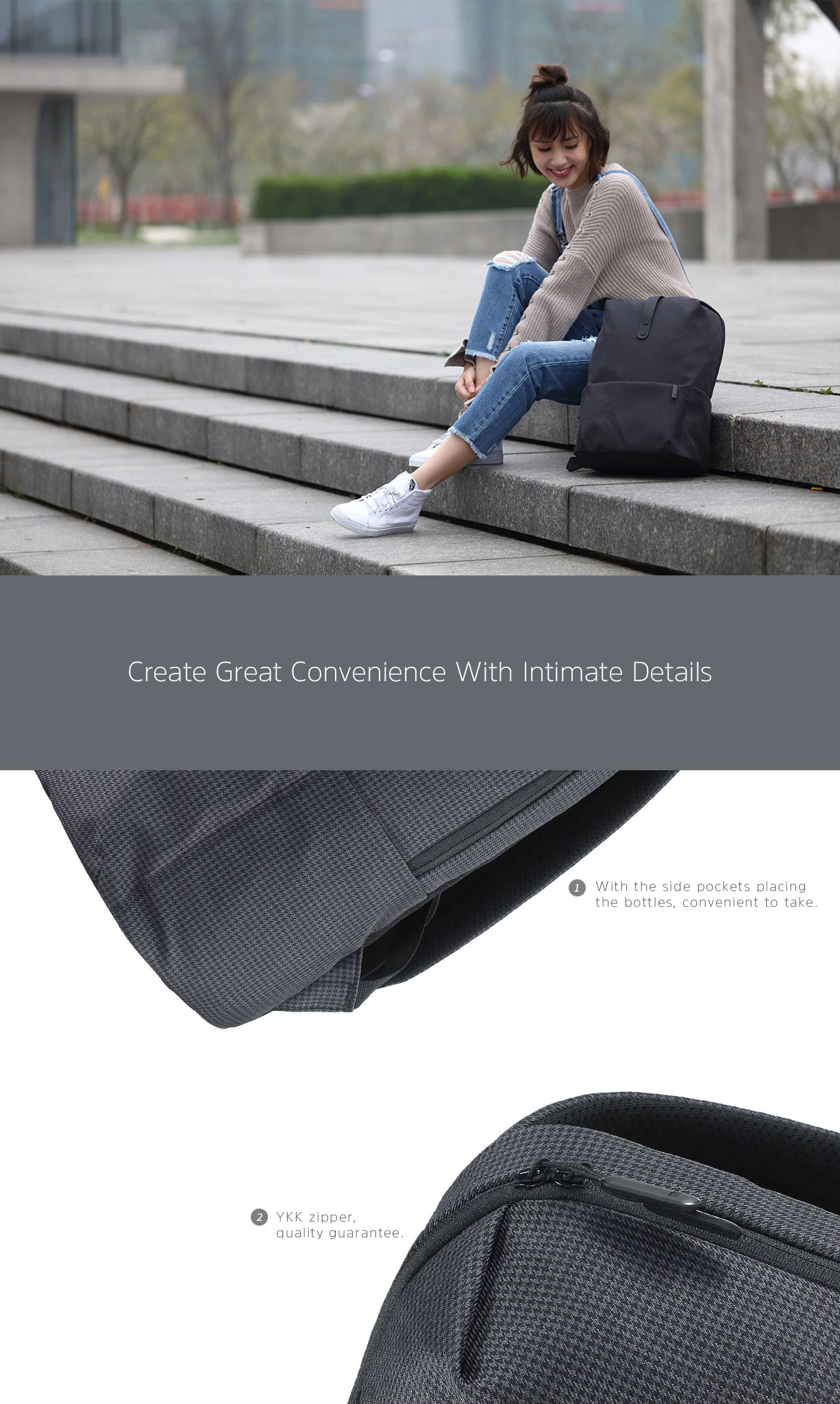 Xiaomi Casual Backpack Waterproof Lightweight Fashionable Large Capcity - Blue