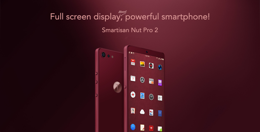 Smartisan Nut Pro 2 5.99 Inch 4G LTE Smartphone 18:9 Aspect Ratio FHD Screen 6GB 64GB Snapdragon 660 Octa core Dual Rear Camera - Gold