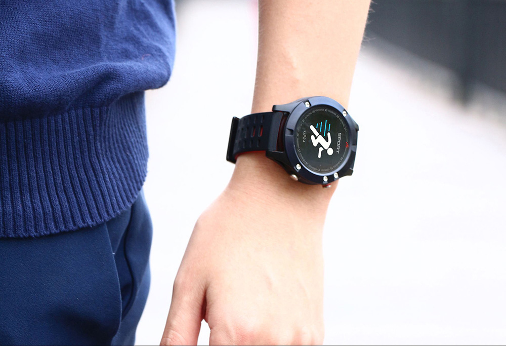 NO.1 F5 Smart Watch Nordic NRF52832QFAA Health Tracker GPS IP67 Water Resistant Heart Rate Detection Bluetooth 4.2 - Black+Green