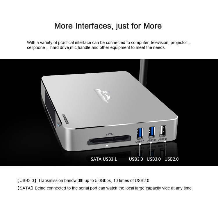 Cloudnetgo CR19 4GB/32GB Rockchip RK3399 Android 7.1 4K KODI 17.4 TV BOX 802.11AC WIFI Gigabit LAN SATA HDMI Type-C USB3.0 Bluetooth