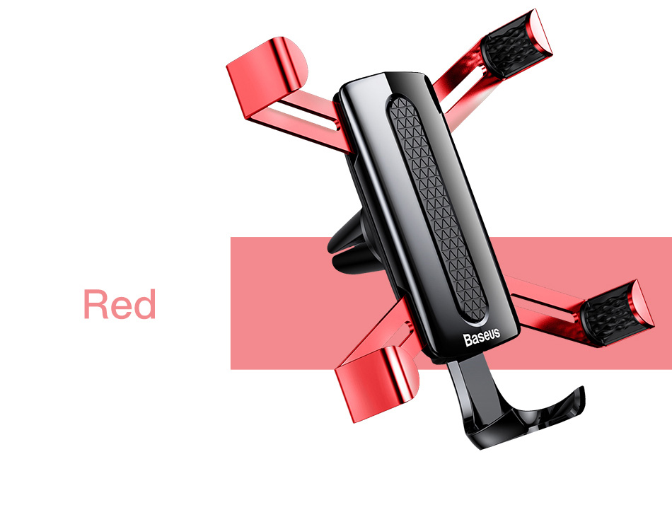 Baseus Gravity Car Phone Holder Bracket Car Air Vent Mount Holder - Black