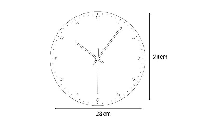 M.Sparkling HC007 3D Acrylic Retro Wall Clock Home Decoration -Black+White