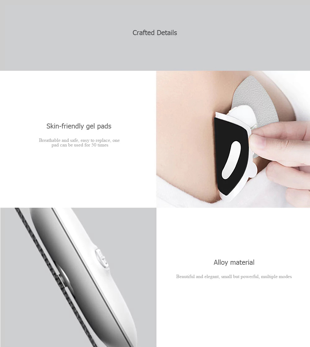 Xiaomi Mijia Electrical Massage Machine USB Charge Portable Stimulator Body Relax Machine -Black