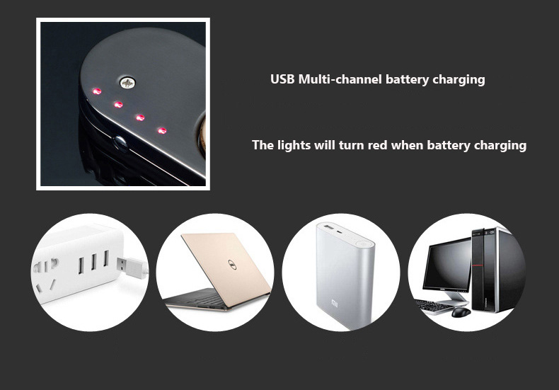 LED Fidget Spinner Cigarette Lighter Zinc Alloy USB Charge Stress Relief Toy - Silver