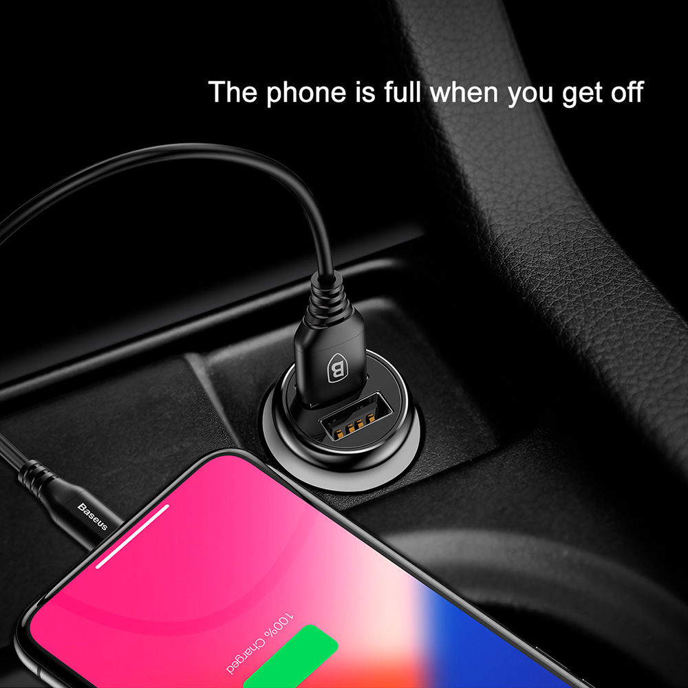 Baseus CCAL-GB09 Car Charger Dual USB Ports 5V 4.8A Metal Safe Charging Widely Compatible - Red