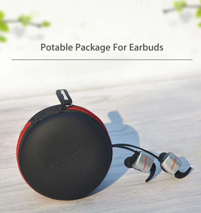 Bluedio TE Wireless Bluetooth Sport Headphones with Mic Double-cavity Sweatproof - Red