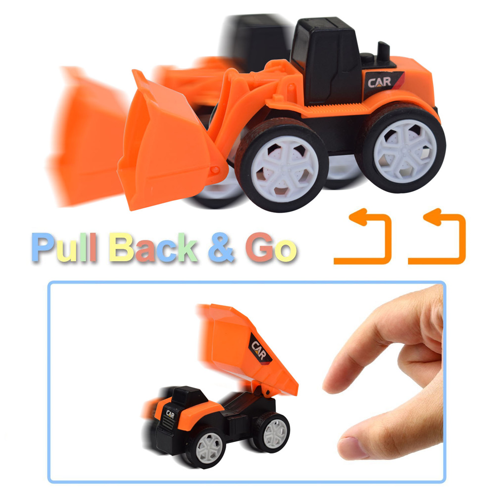 12PCS Mini Racing Car and Construction Vehicle Children Toys