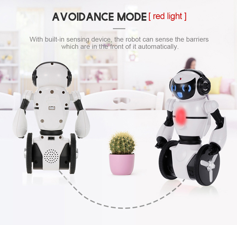 WLtoys F4 WIFI Camera Intelligent Dancing Gesture Sensor Control RC Robot RTR - White