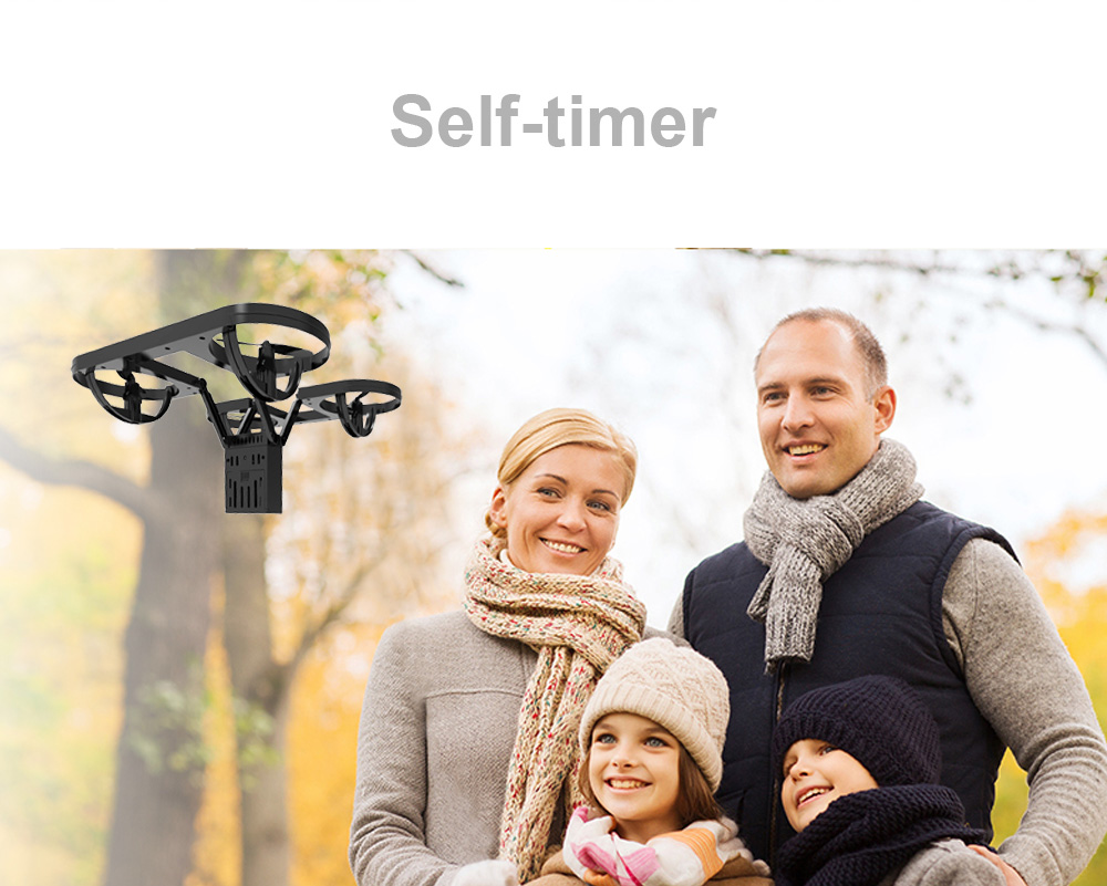 TYRC TY6 WIFI FPV Foldable Drone with 720P HD Camera Altitude Hold Mode RC Quadcopter BNF - Black