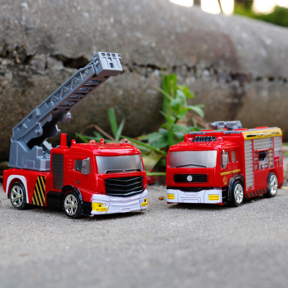 Shenqiwei 8027 40MHZ 1:58 Mini Ladder Fire Engine RC Car - RTR