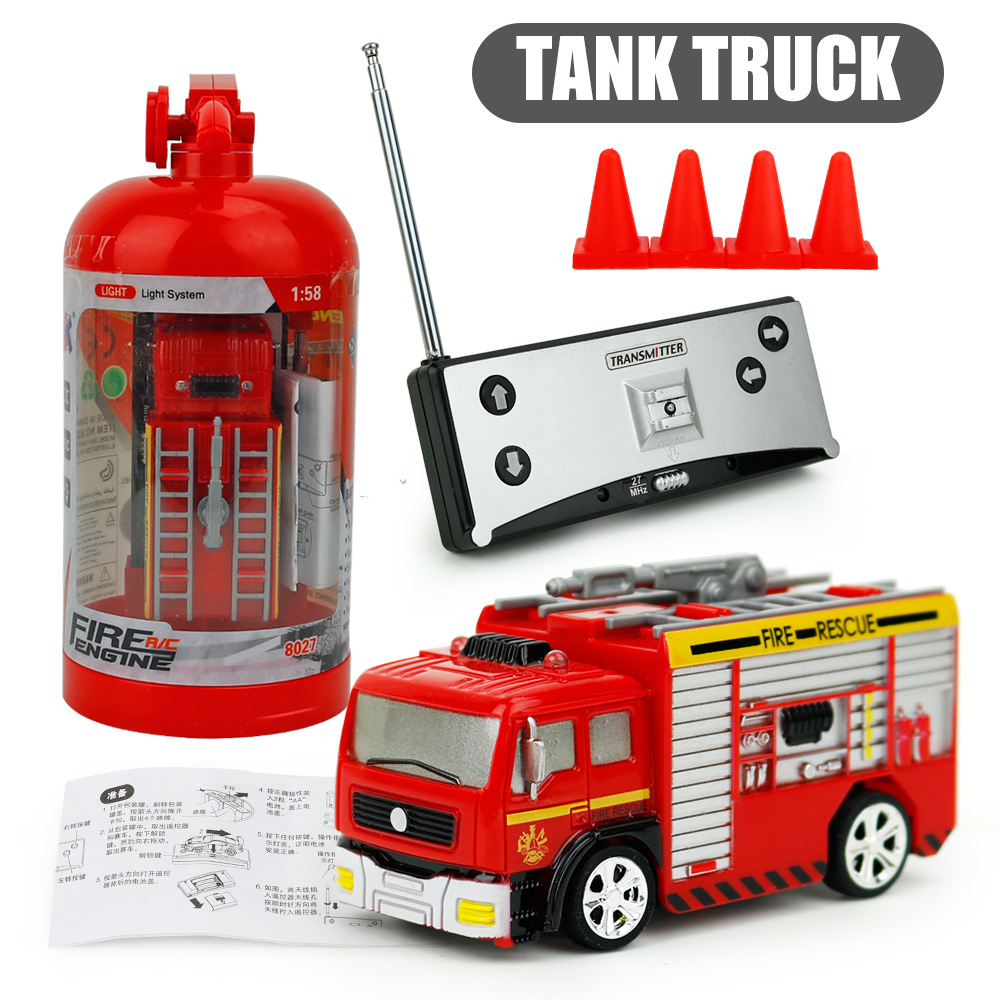 Shenqiwei 8027 40MHZ 1:58 Mini Ladder Fire Engine RC Car - RTR