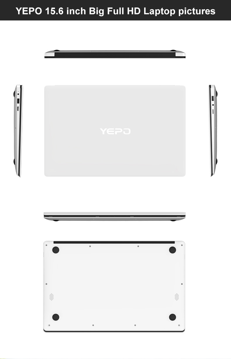 YEPO 737G Laptop Intel Cherry Trail x5-Z8350 Quad Core 1.44GHz 15.6 inch Windows 10 4GB DDR3 RAM 64GB ROM 1920*