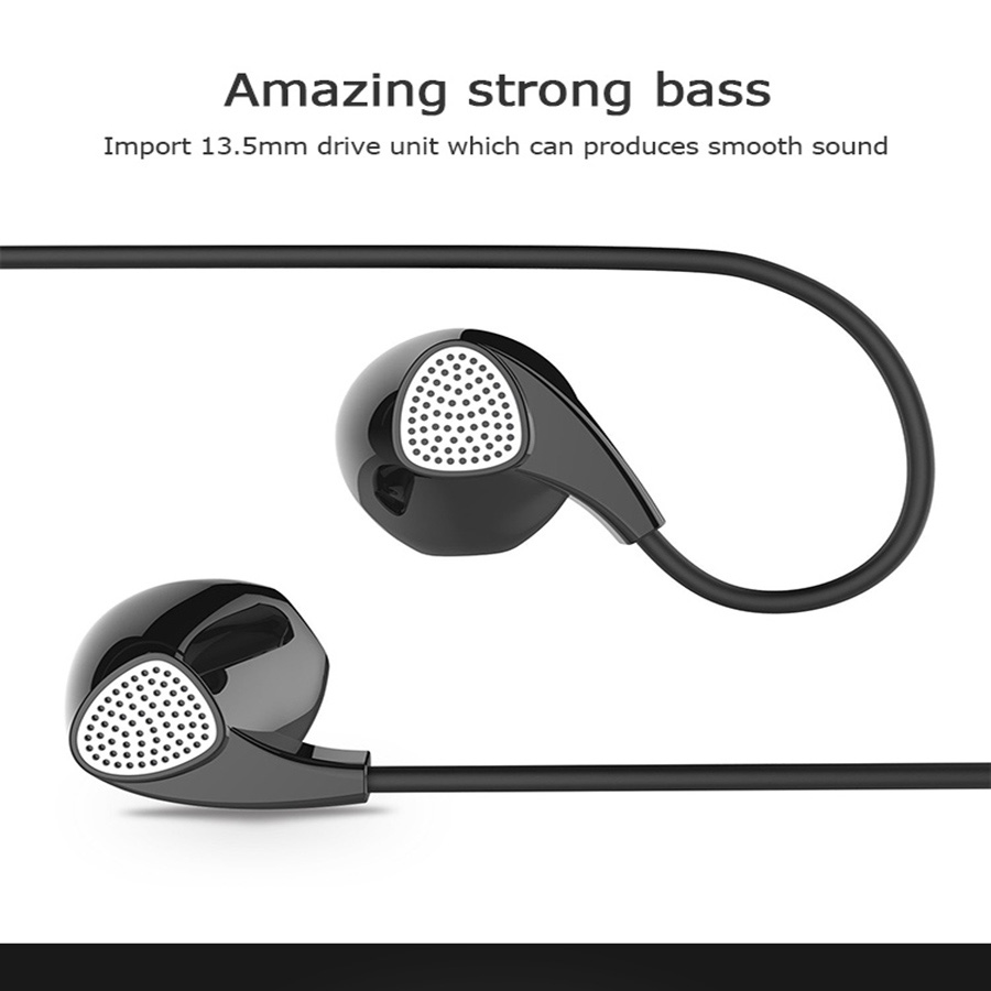 UIISII U1 In-ear Wired Earphones with Mic Heavy Bass Noise Reduction - Black