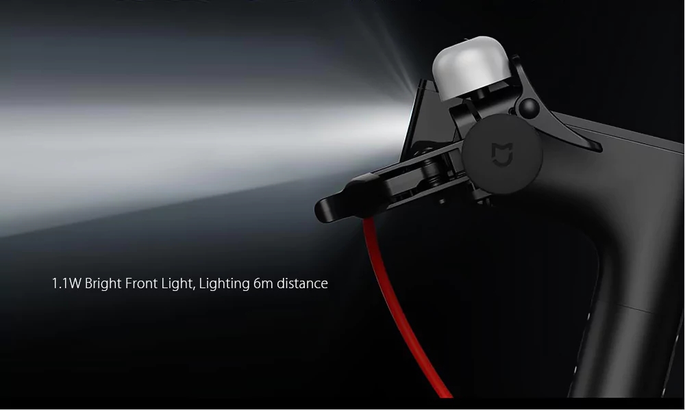Original Xiaomi Smart Folding Electric Scooter 8.5 inch Tire With Front Rear Lights Dual Brakes Youth Edition - Black