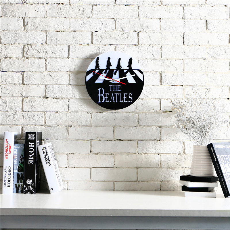 M.Sparkling HC007 3D Acrylic Retro Wall Clock Home Decoration -Black+White