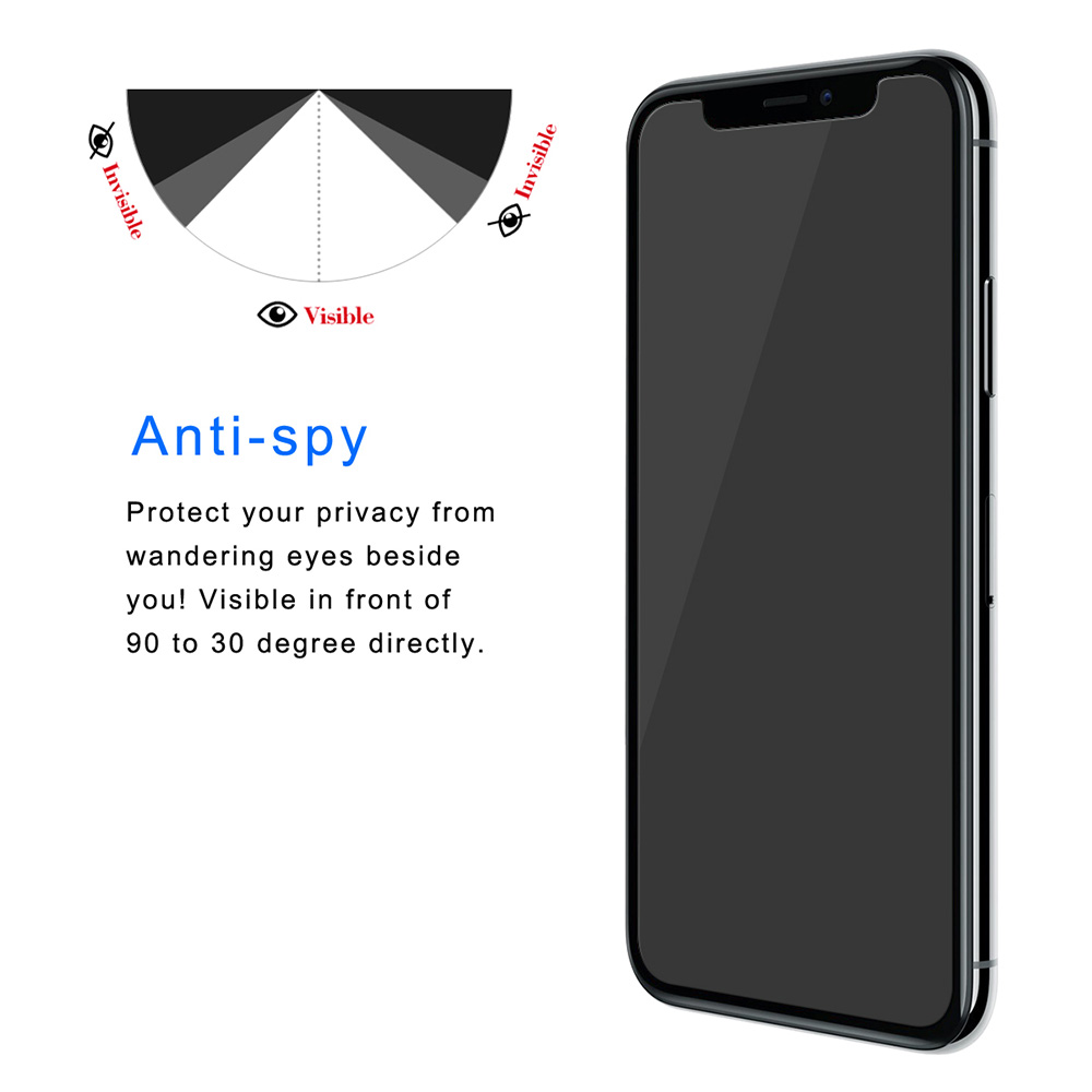ENKAY Hat-Prince 0.26mm 9H 2.5D Anti-peep Tempered Glass Screen Protector For iPhone X - Black