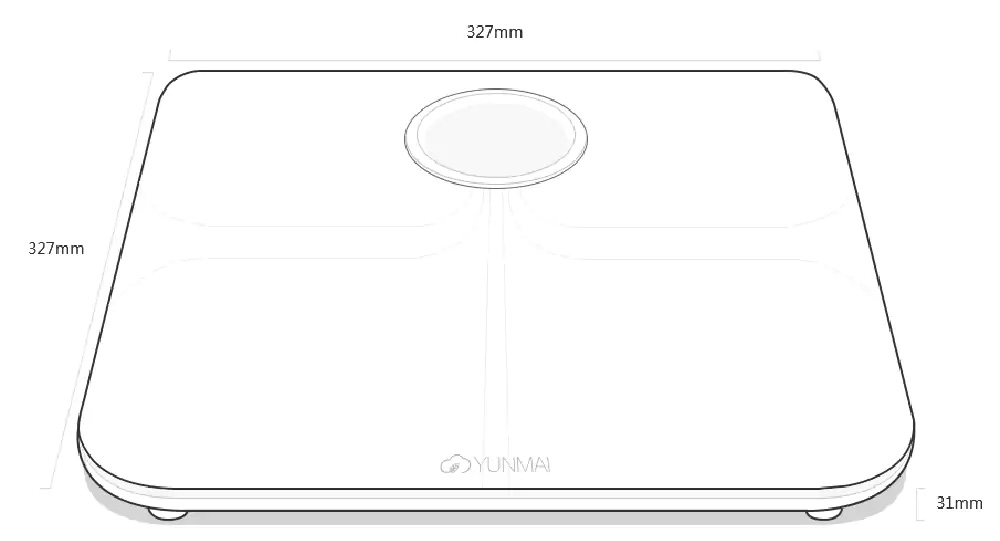 YUNMAI Premium M1301 Smart Body Fat Scale Bluetooth 4.0 APP Control Body Composition Monitor -White