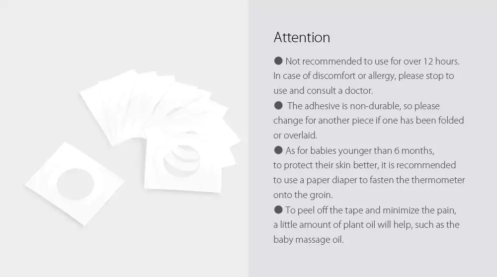 40PCS Xiaomi Mijia 3M Double-sided Medical Tape for Xiaomi Mijia Digital Baby Thermometer -White