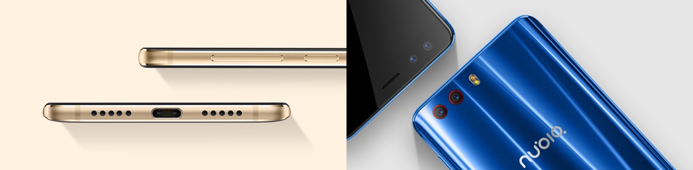 ZTE Nubia Z17miniS 5.2 Inch 4G LTE Smartphone 6GB 64GB Four Cameras Snapdragon 653 Octa Core Android 7.1 Touch ID NFC - Black Gold