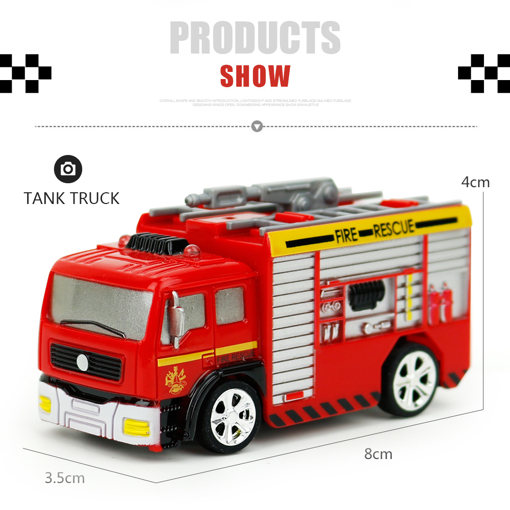 Shenqiwei 8027 40MHZ 1:58 Mini Ladder Fire Engine RC Car - RTR