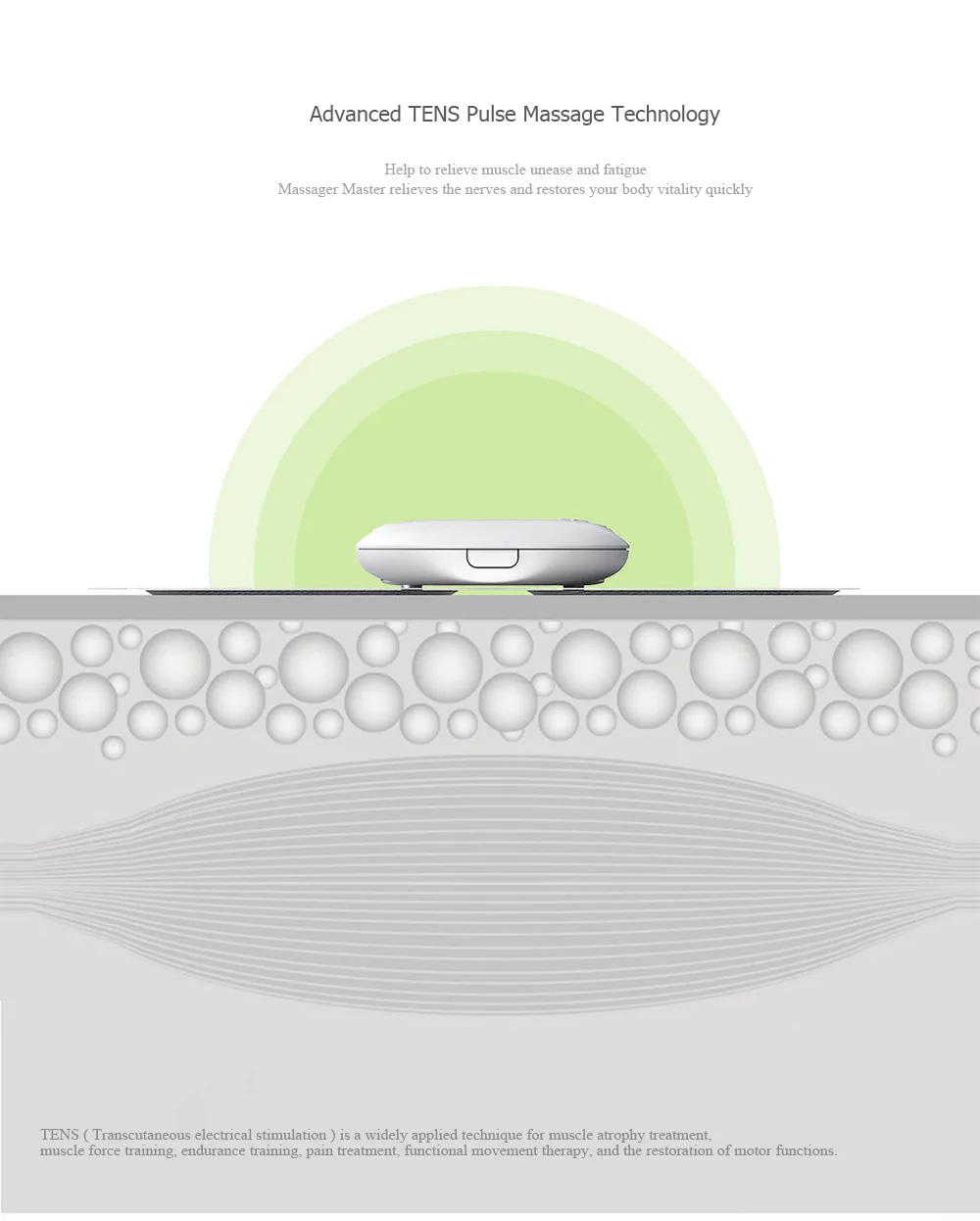 Xiaomi Mijia Electrical Massage Machine USB Charge Portable Stimulator Body Relax Machine -Black