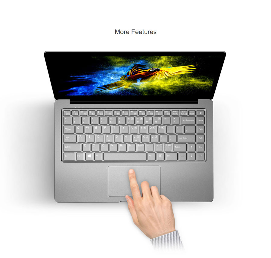 Chuwi Lapbook Air 14.1" Notebook Intel Celeron N3450 2.2GHz Quad Core 8GB 128GB N3450 Silver Windows 10 Home - Silver