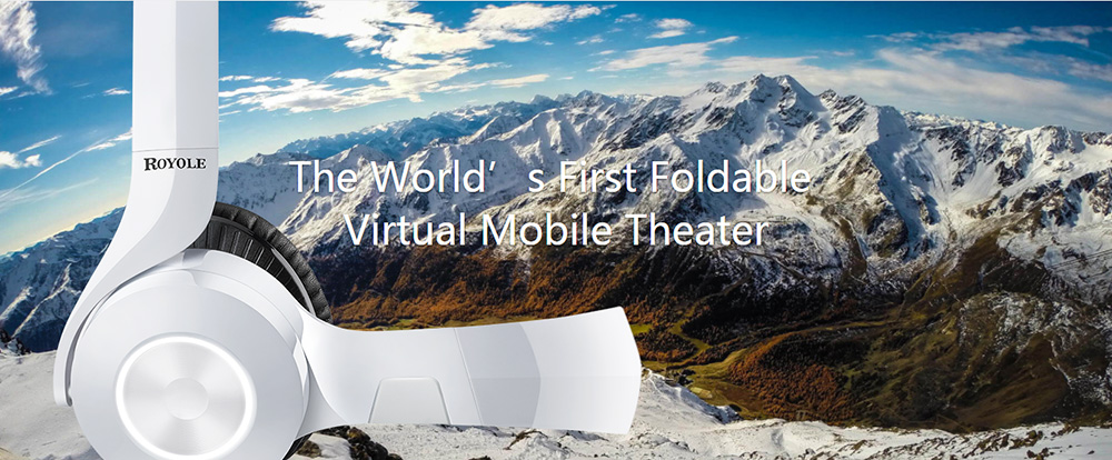 Royole-X All in One 3300PPI 1GB/16GB 3D VR Headset Immersive Virtual Reality Glasses 3D Virtual Mobile Theater - White