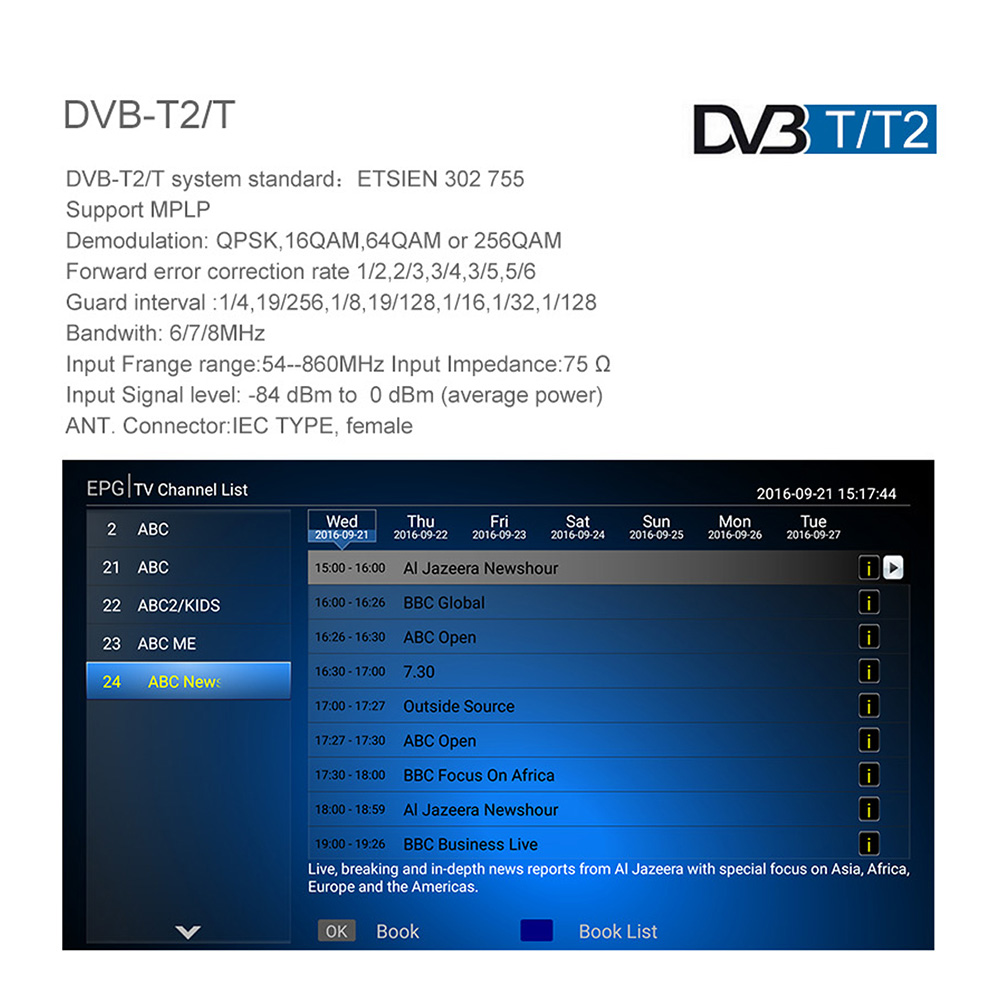 KS2 DVB-T2 Soundbar Hybrid Amlogic S905 Quad Core Android 5.1.1 Internet Smart Audio System 1GB 8GB WIFI Gigabit LAN