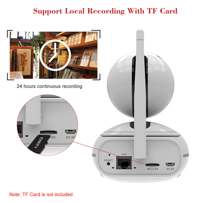 EasyN A163W 1080P WiFi IP Camera CMOS P2P For Android/iOS Motion Detection Night Vision Securitry Camera -White