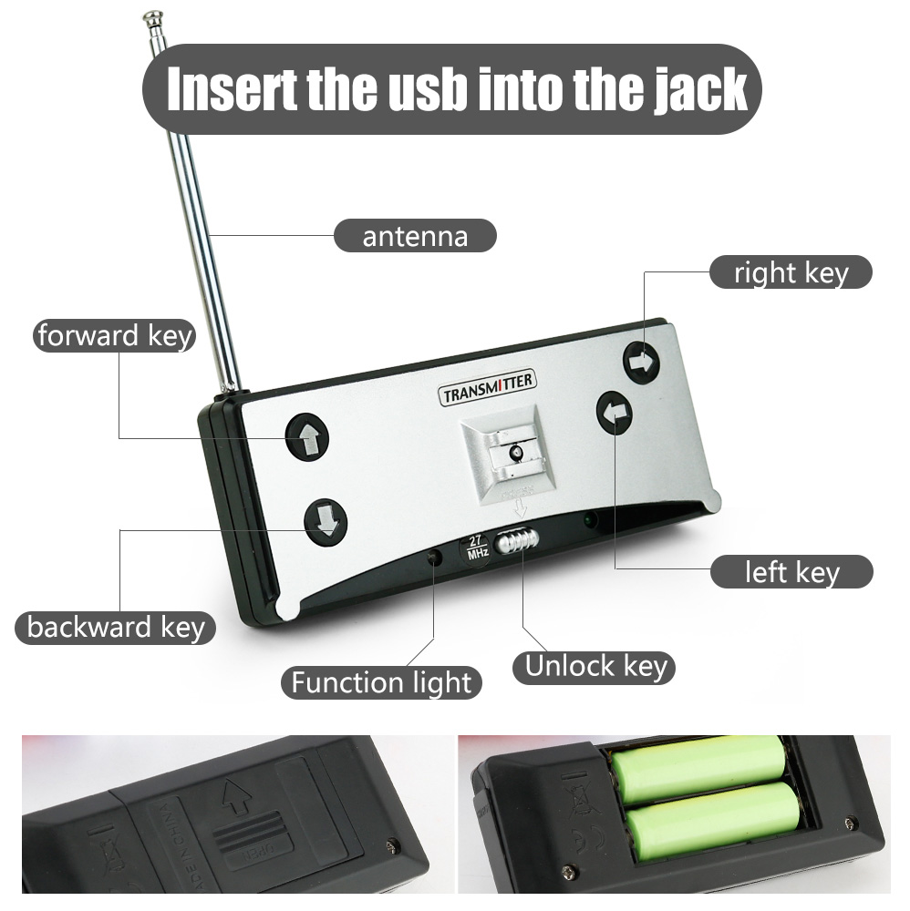 Shenqiwei 8027 40MHZ 1:58 Mini Ladder Fire Engine RC Car - RTR