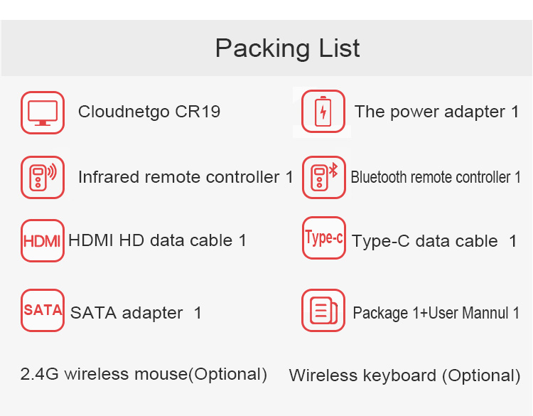 Cloudnetgo CR19 4GB/32GB Rockchip RK3399 Android 7.1 4K KODI 17.4 TV BOX 802.11AC WIFI Gigabit LAN SATA HDMI Type-C USB3.0 Bluetooth