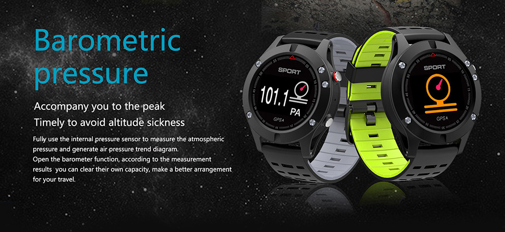 NO.1 F5 Smart Watch Nordic NRF52832QFAA Health Tracker GPS IP67 Water Resistant Heart Rate Detection Bluetooth 4.2 - Black+Green