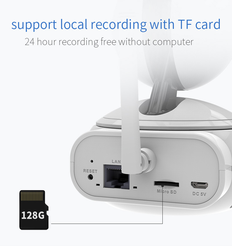EasyN A163W 1080P WiFi IP Camera CMOS P2P For Android/iOS Motion Detection Night Vision Securitry Camera -White