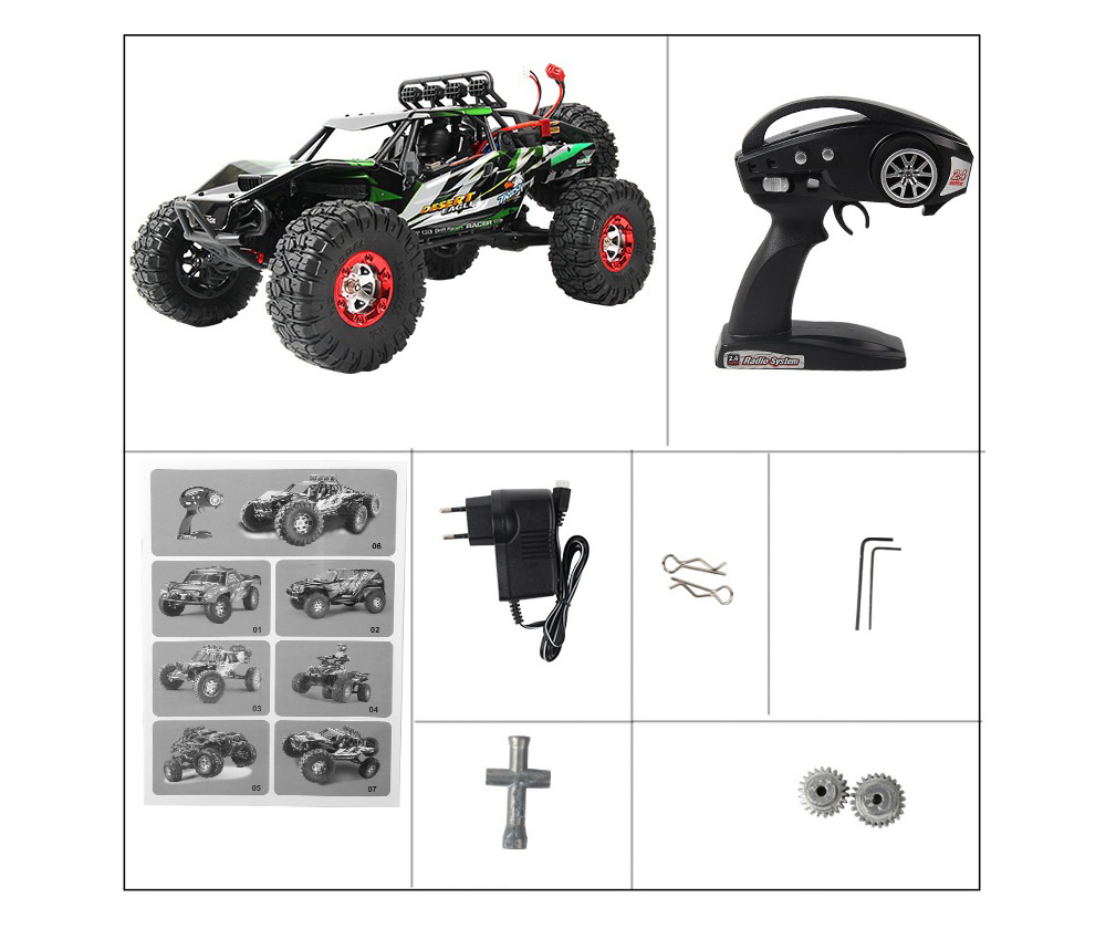 Feiyue FY07 1:12 2.4G 4WD Brushless Off-road Vehicles RC Car RTR - Green